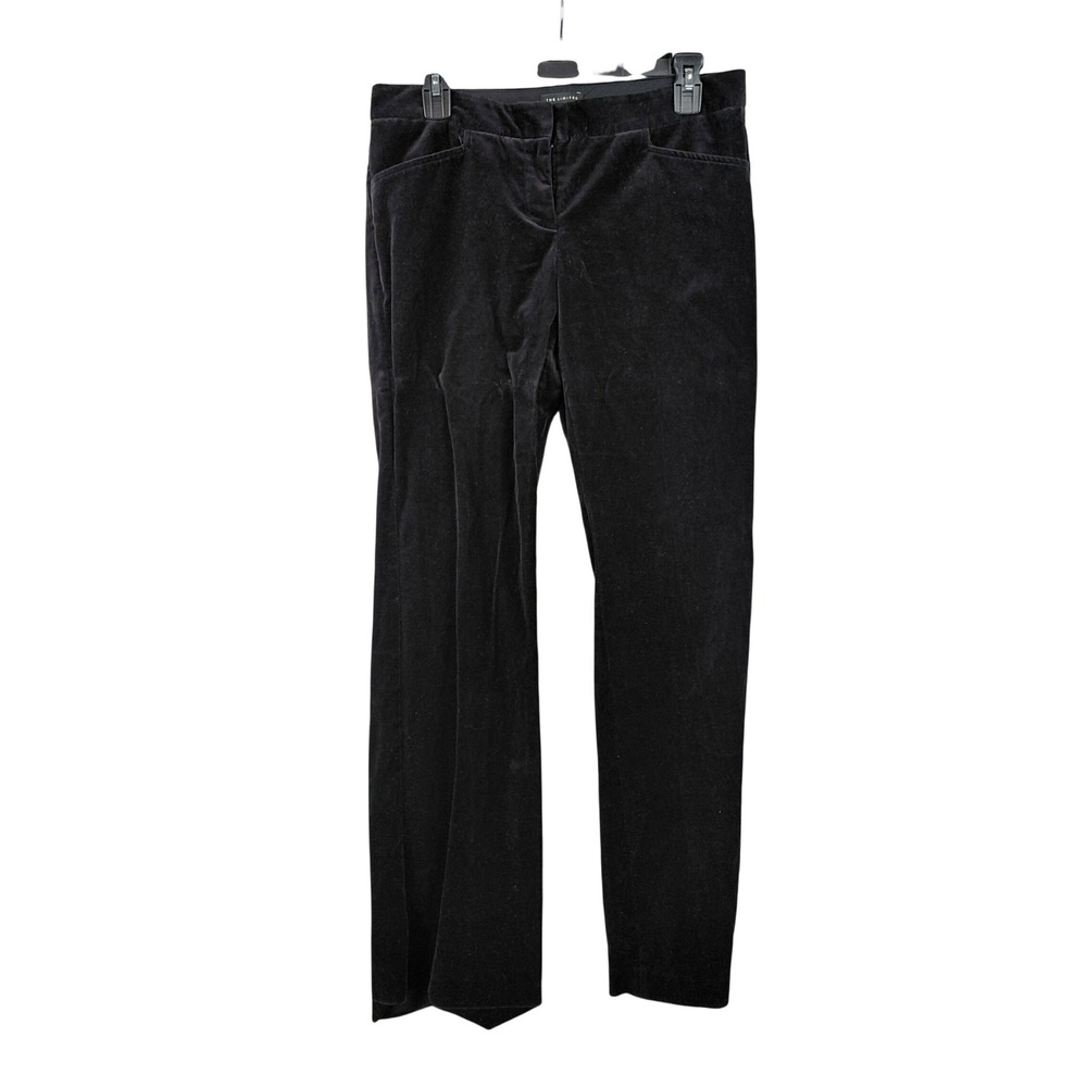 The Limited Drew Fit Black Velvet Dress Pants Size 6